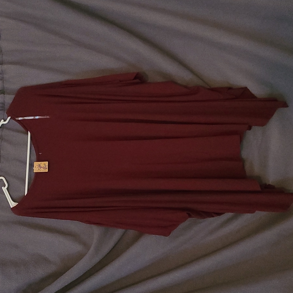 Wine Bat Sleeve Top